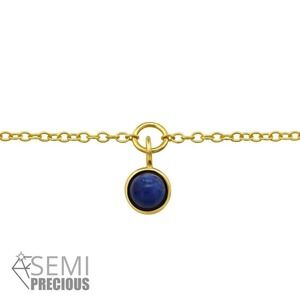 14k Gold Sodalite Dainty Bracelet​